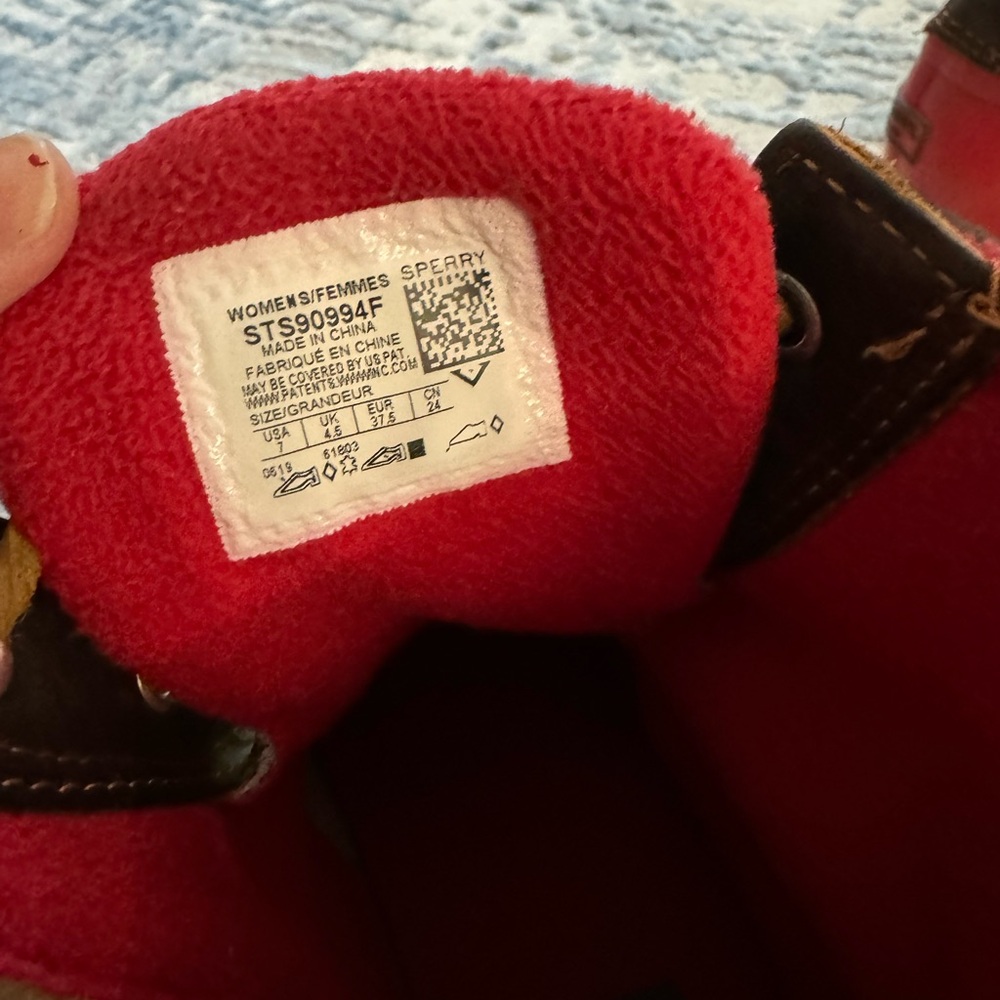 Red Sperry Boots - Picture 2 of 4